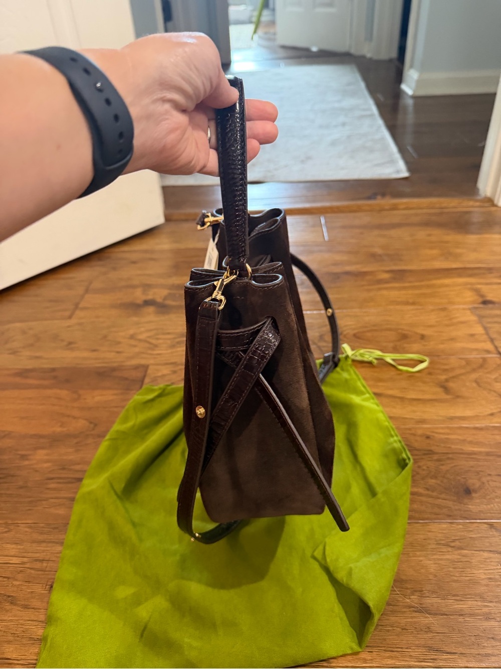 Tory Burch Romy Suede Bucket Bag - Picture 3 of 6